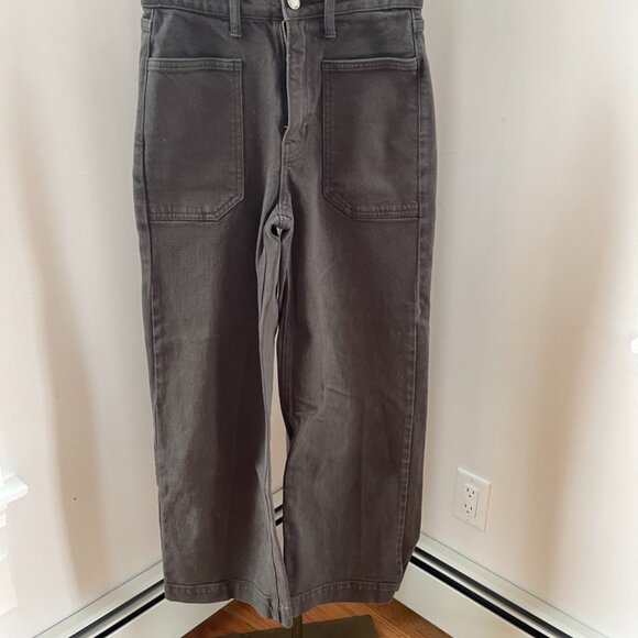 JBD Just Black Denim Utility Wide Leg Olive Size 24 - Picture 2 of 6